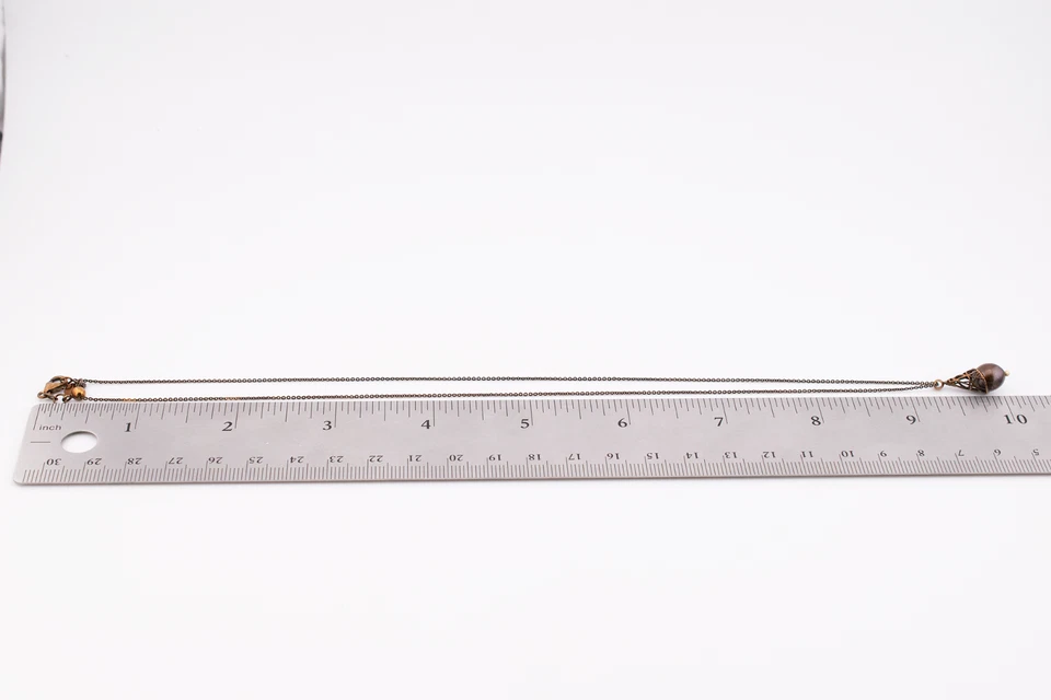 Collar vintage de perlas marrones de oro amarillo de 14 quilates Foto 4 de 4