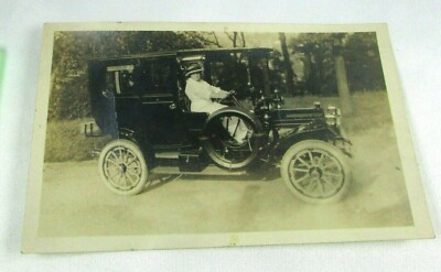 Antique Photo Early 1900s Touring Car Sedan Buggy Automobile Women Driving Ebay