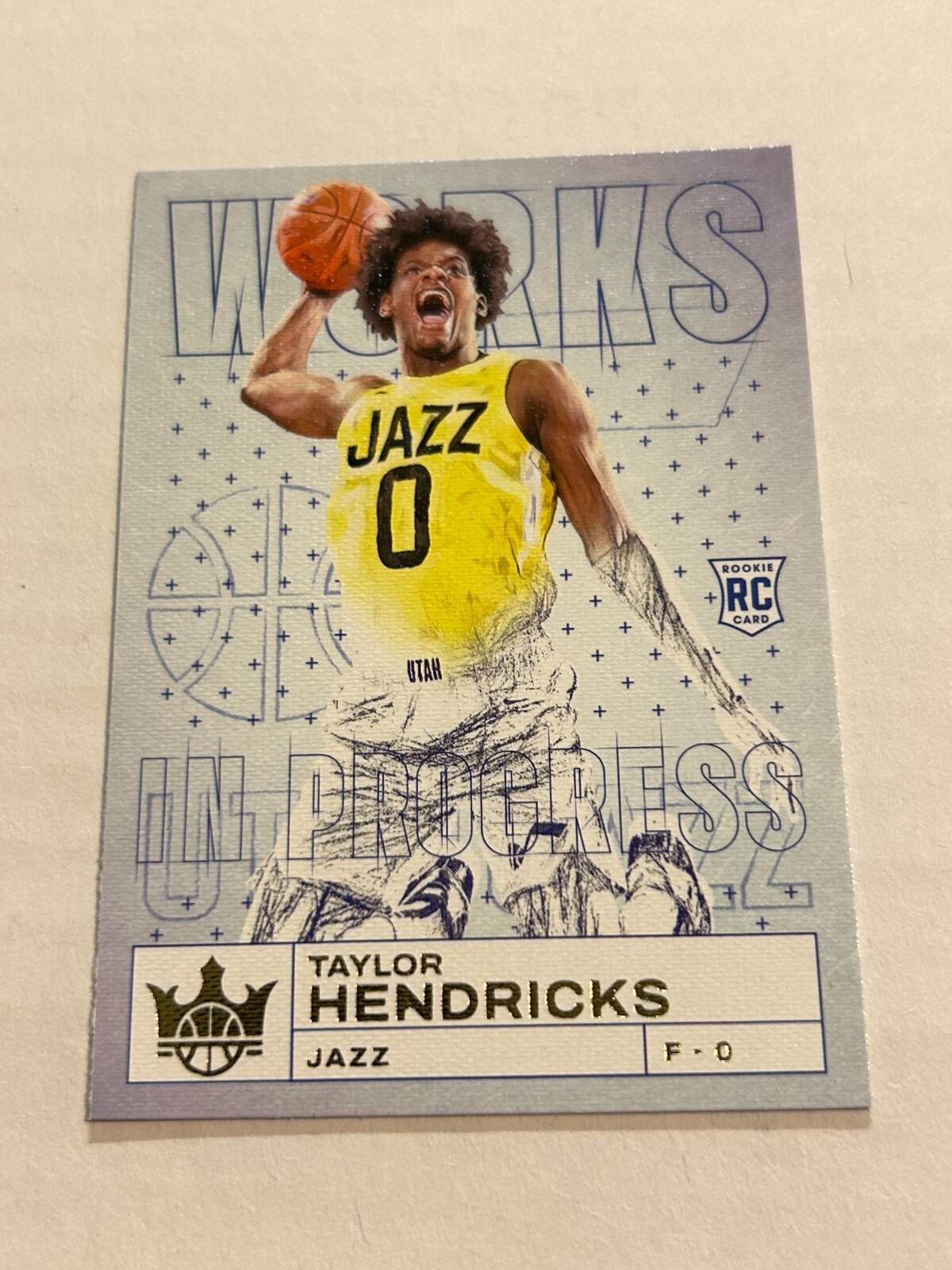2023-24 COURT KINGS TAYLOR HENDRICKS WORKS IN PROGRESS #10 ROOKIE JAZZ SP