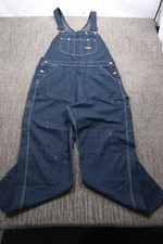 Sears Union Made Carpenter Bib Overalls Denim Men's 38x31 VTG 70s Workwear USA