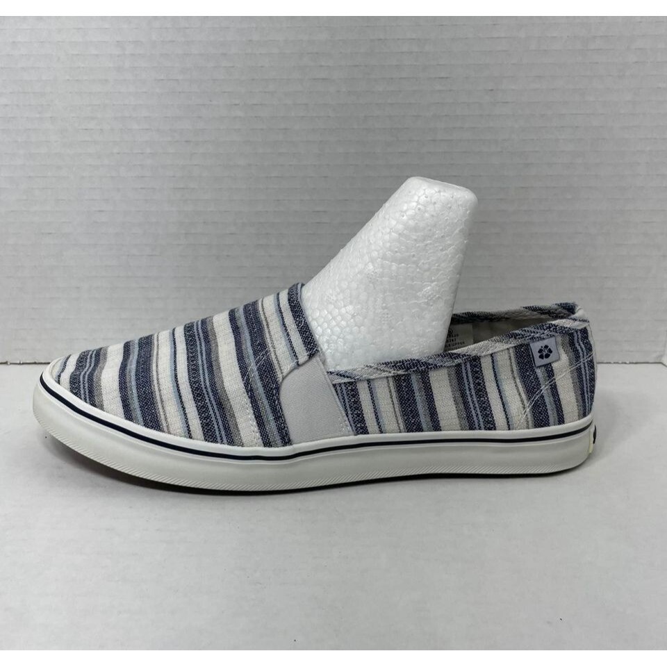 Tommy Bahama Blue and White Striped Loafers Tommy Bahama Womens 8 Blue Stripe Slip On Sneaker Loafer  main image 2