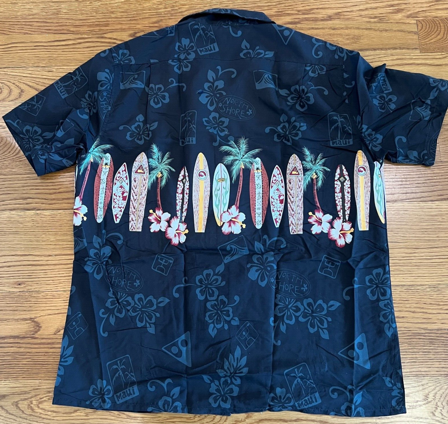 Year In Year Out Mens Hawaiian Button Down Shirt Surfer Boards Size XL