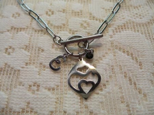 NEW MOTHER AND CHILD PERSONALIZED INITIAL ALPHABET CURSIVE AND BIRTHSTONE