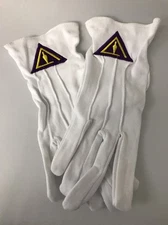 Freemason Masonic Royal and Select Mason Dress Gloves