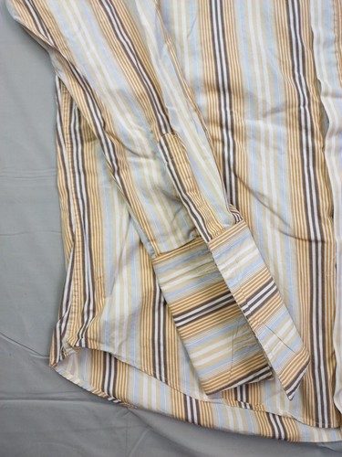 Italo Mondo Shirt Mens Reg 17 34/35 Multicolor Striped Button Down Shirt - Picture 7 of 12