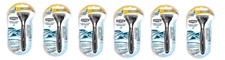 Schick Quattro Razor & Cartridges, Titanium Coated 1 Razor 2 Cartridges (6 pack)