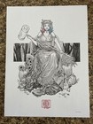 Harley Quinn Poster Art Print 12x16 Frank Cho Fall Autumn Thanksgiving pumpkin