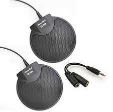 Sound Tech CM-1000 Pack of 2 Table Top Conference Meeting Microphone with O...