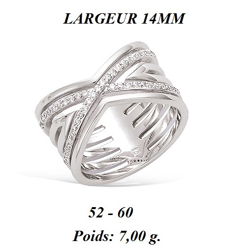Bague Dolly-Bijoux T54 - Solitaire Diamant CZ 8mm - Argent Massif 925 - Femme