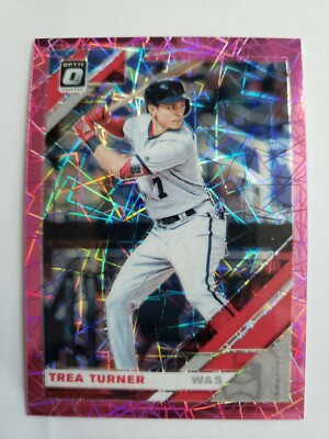 TREA TURNER 2019 OPTIC PINK PRIZM #'D 130/199.
