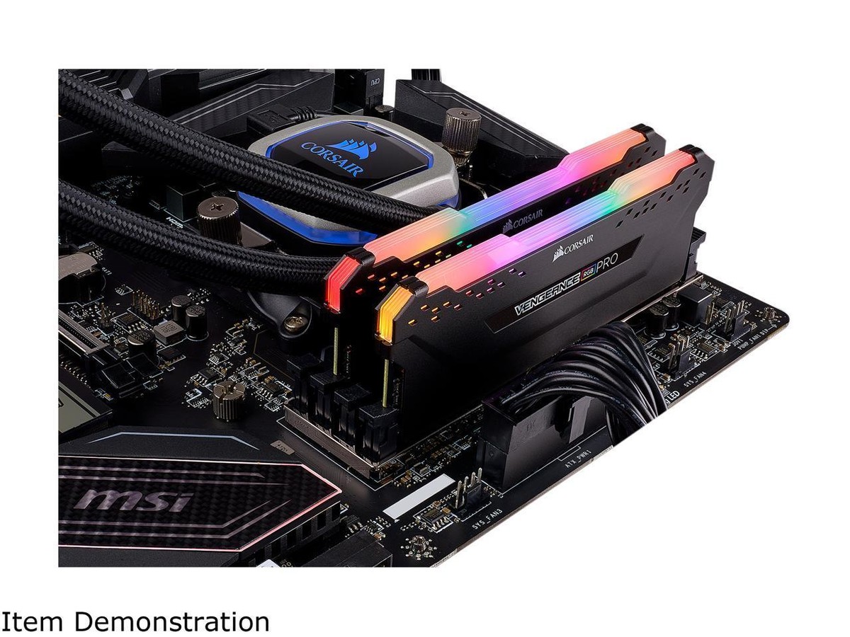 CORSAIR Vengeance RGB Pro 64GB (4 x 16GB) 288-Pin PC RAM DDR4 3600