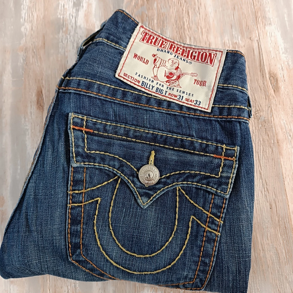 True religion jeans Size 31 x 27.5 Billy Big T Mens Striaght