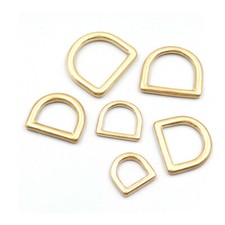 D-Ring Solid Brass Webbing Leather Hardware Craft Welding Buckle 13mm - 45mm