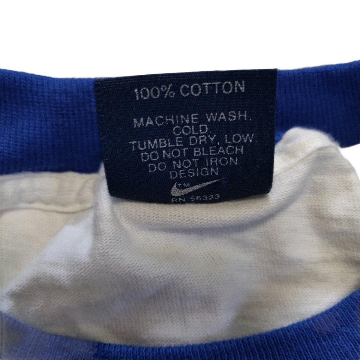 Vintage Nike 80's Seattle Race Single Stitch Blue Tag Ringer