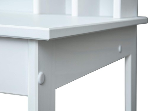 Scrivania ufficio camera cameretta Hilda cm 110 x 69 x 76/91h Bianco INTER LINK - Foto 5 di 6