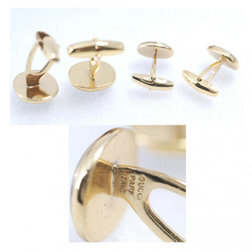 Set] Gucci Old Gucci Interlocking GG Logo Tie Pin