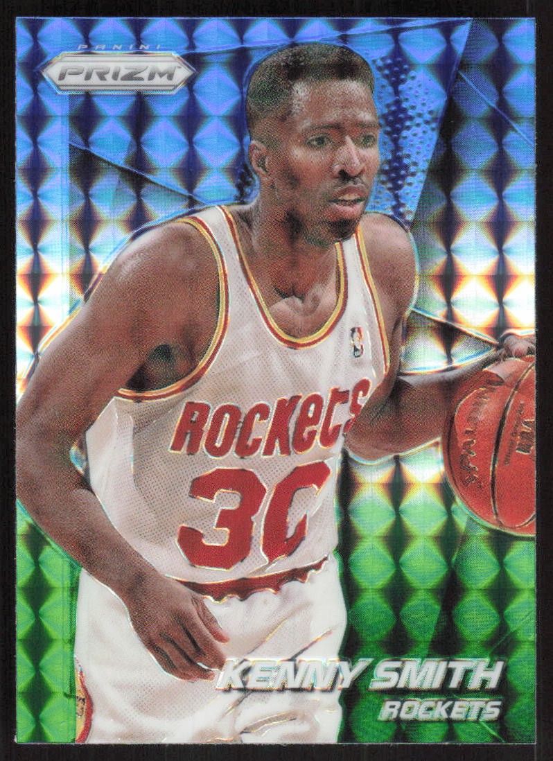 2014-15 Panini Prizm Blue and Green Mosaic Kenny Smith #192 Houston Rockets