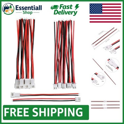 High-Quality 1.25mm JST Micro Connectors with 80mm Cable - 10 Pairs Included