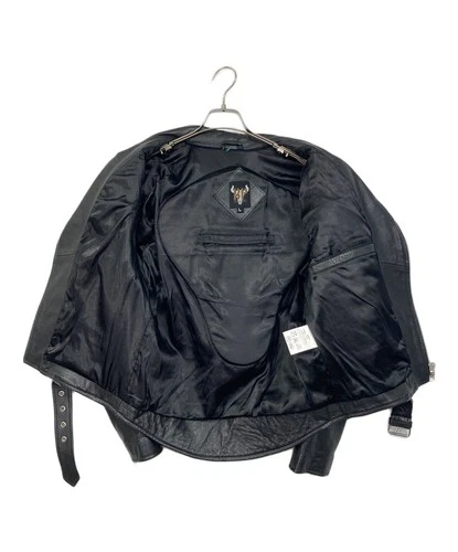 BP Buffalo Leather Riders Jacket Men's Size L Black image 4