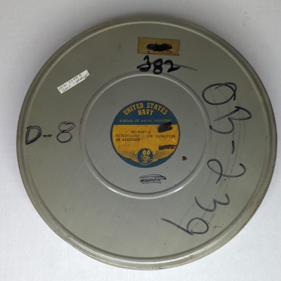 Vintage US Navy Meteorology Ice Formation On Aircraft Film with Reel - Damaged 