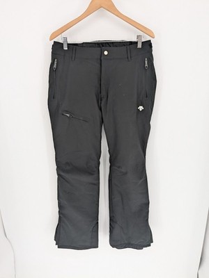 Descente Womens Snow Ski Pants Black Adjustable Waist Sz 8 Insulated Waterproof