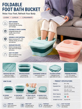 Foldable Foot Bath Bucket Collapsible Soaking Basin Spa Pedicure Massage Tub