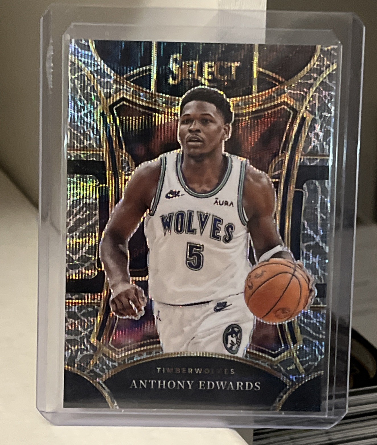 2023-24 Select #364 Anthony Edwards MEZZANINE ELEPHANT PRIZM SSP CASE HIT Wolves