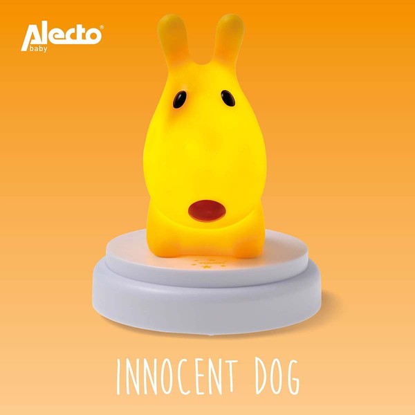 Alecto Baby / Kinder Led Nachtlicht Hund Gelb Mit Timer & Touch Schalter-image