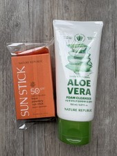 Nature Republic California Aloe Fresh Sun Stick SPF50  Aloe Vera Foam Cleanser