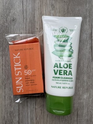 Nature Republic California Aloe Fresh Sun Stick SPF50+ & Aloe Vera Foam Cleanser