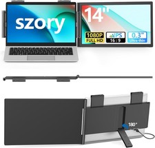 14" FHD 1080P IPS Laptop Screen Extender, Portable Dual Monitor for Laptop