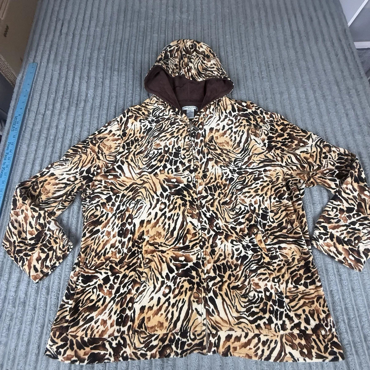 Velour Animal Print Leopard Hoodies & Sweatshirts for Women for 