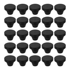 25Pcs Snug Plugs, Rubber Hole Plugs Fit 7mm (0.28 Inch) Hole Dia. Black