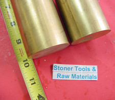 2 pieces 2" C360 BRASS ROUND ROD 10" long Solid 2.00" OD H02 Lathe Bar Stock