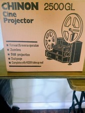 Vintage Chinon Cine Projector 2500 GL In Original Box Made In Japan. Never used