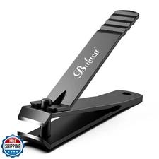 BALUCA Curved Toenail Clipper for Thick Nails, Heavy Duty Stainless Steel Toe