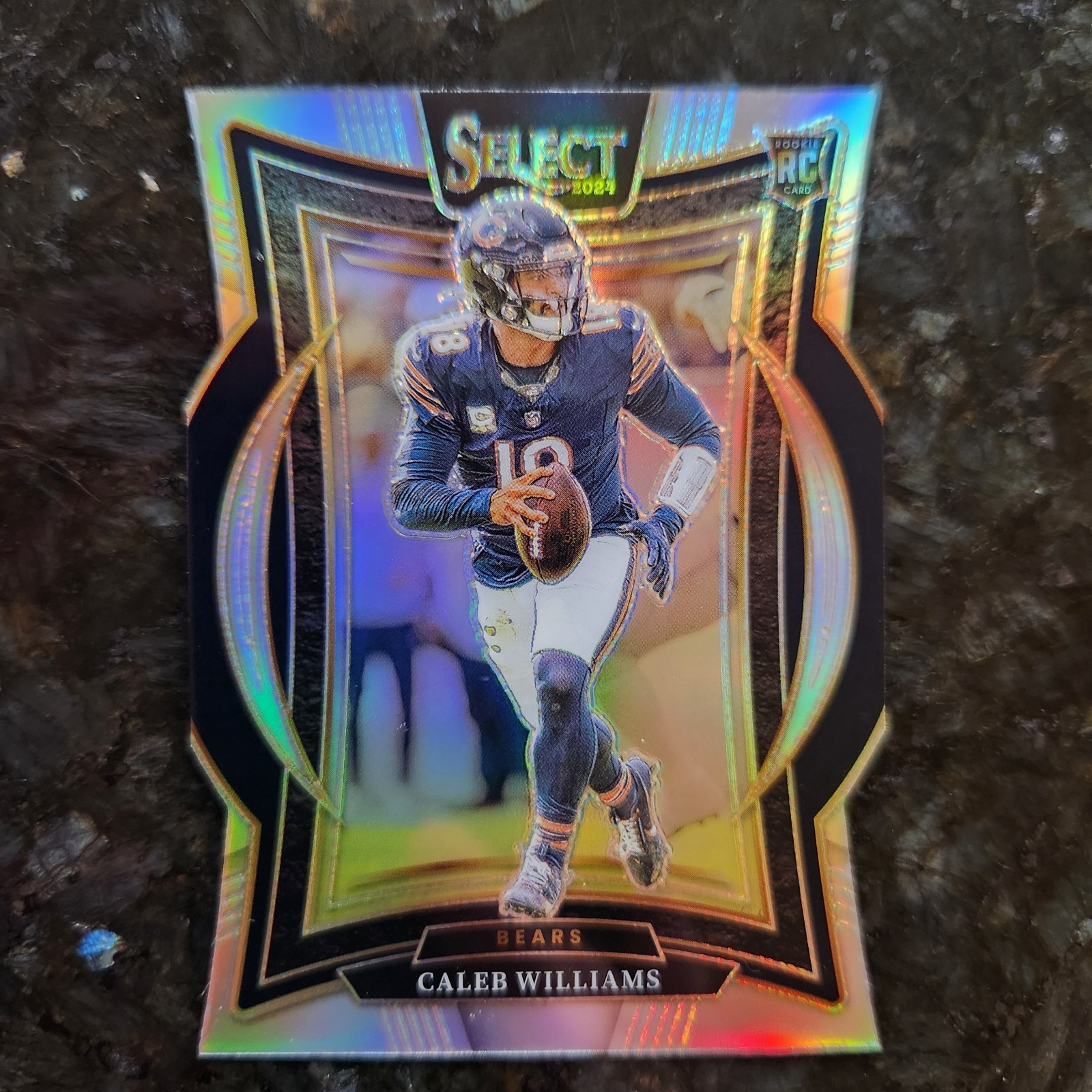 2024 Panini Select - Concourse Caleb Williams #25 Silver Prizm Die-Cut (RC)