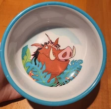 Disney - Vintage 90s Lion King Pumbaa Timon Plastic Bowl Zak Designs Melamine