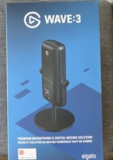 Elgato Wave:3 USB-C Freestanding Microphone Black, Mute Sensor, Pop Filter