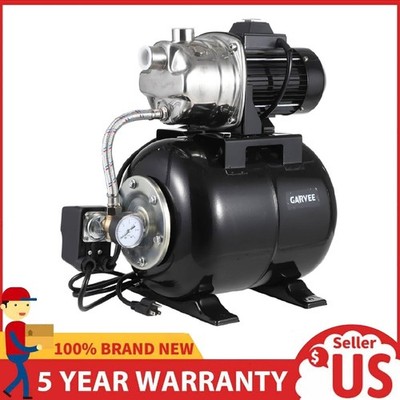 1HP Shallow Well Jet Pump w/Pressure Tank ,Water Transfer Pump Irrigation Pump