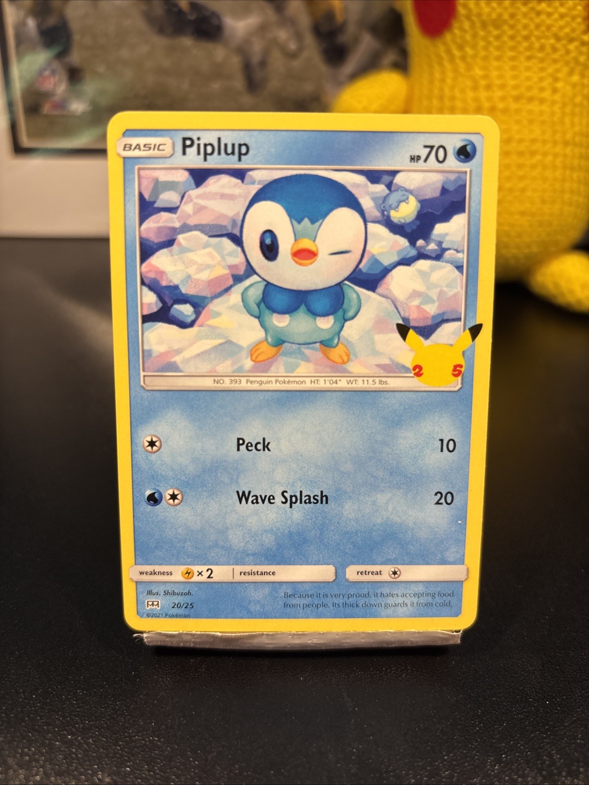 Pokemon TCG McDonald’s 2021 25th Anniversary Card 20/25 Piplup