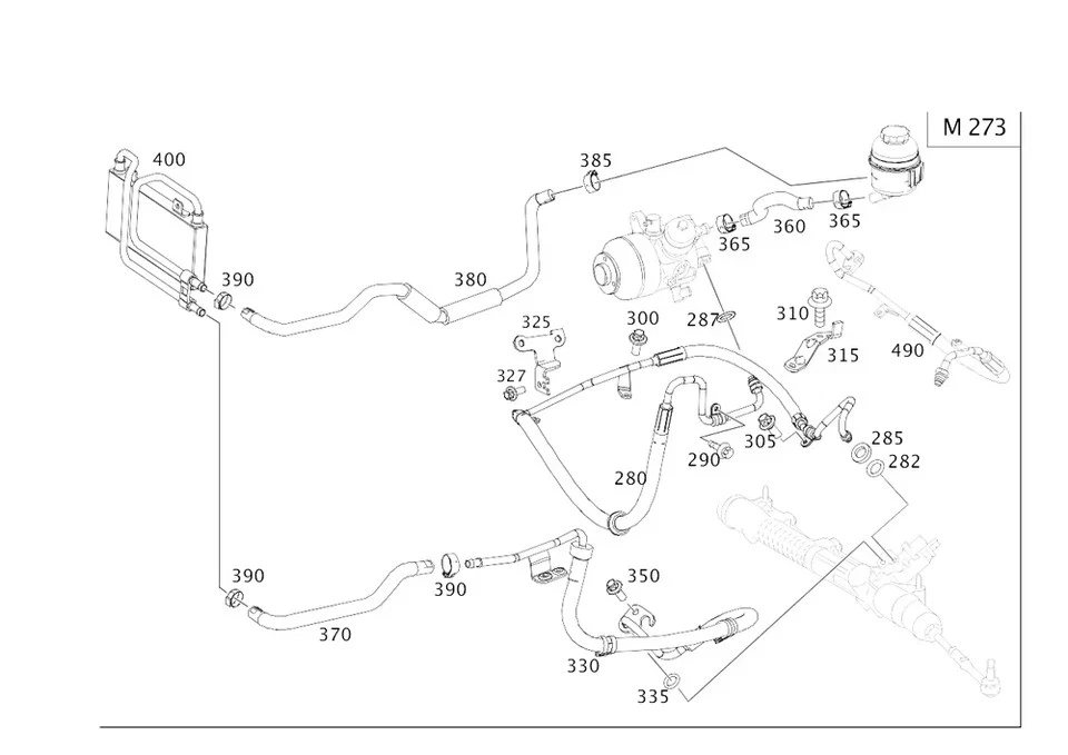 Manguera de presión de dirección asistida 2214661481 para Mercedes-Benz CL600 CL65 S65AMG S600 Foto 2 de 2