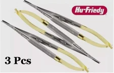 Lot Of 3 Castroviejo needle holder HU FRIEDY staright perma sharp 5.5" 14cm