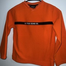 Ralph Lauren Polo Jeans Company, Orange, Fleece, Pullover, Size 5 Kids
