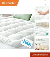 Deep Pocket Queen RV Mattress Topper - Machine Washable, Noiseless Comfort