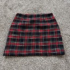 Loft Womens Size 6 Plaid Mini Skirt Red Black Tab White Green Blue Beautiful! — photo 6