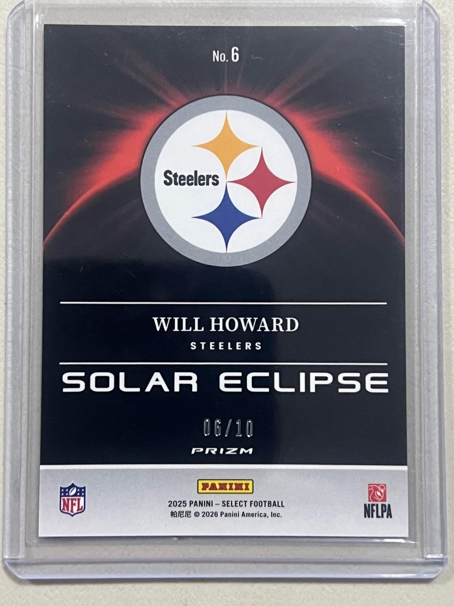 2025 Panini Select - Will Howard Rookie Solar Eclipse Gold Prizm