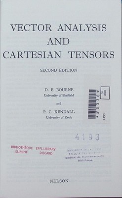 Vector analysis and cartesian tensors D.E. Bourne and P.C. Kendall.