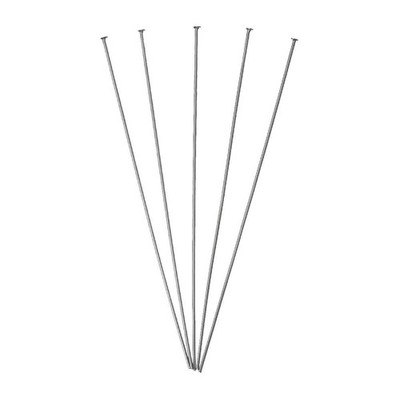 40 Edelstahl Kopfstifte silberfarben 7,5 cm (3'') lang, 0,7 mm (21 Gauge)
