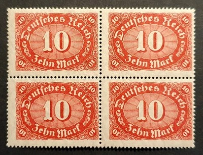 Germany Stamps 1921 10m Lozenges wmk block of 4 UMM SG170 MI175 - Image 1 of 2